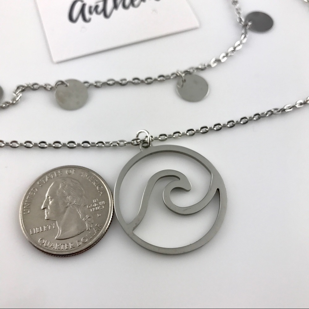 4 for $25⚡️sequin coin multilayer wave necklace - Picture 6 of 6